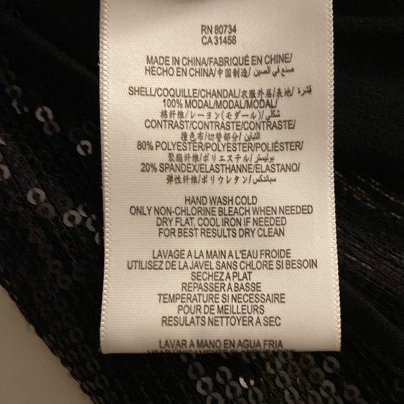 Bundle of two black long sleeve tops one BCBG one J.Crew size xsmall or 0 - Picture 5 of 12